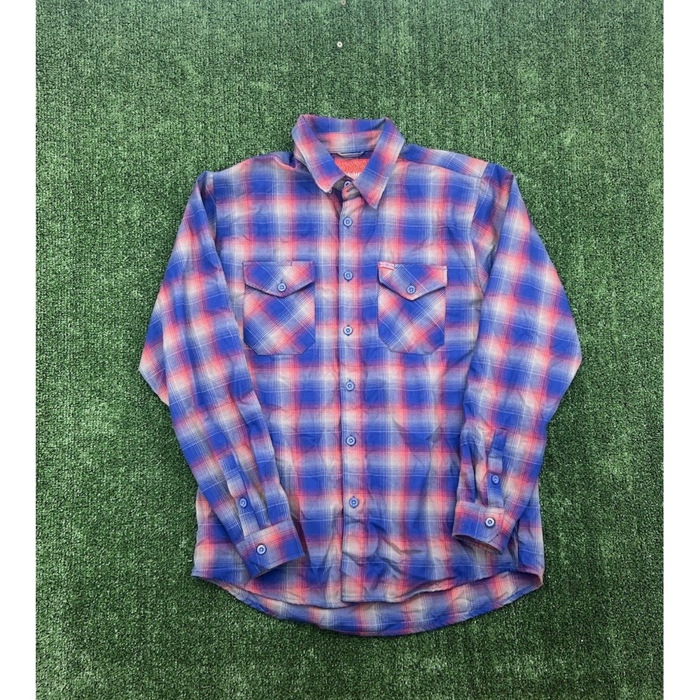 Dixxon Flannel The Goat Men's L Multicolored Plaid Button Down Shirt